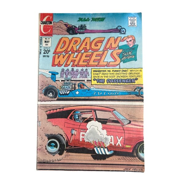 Charlton Comics Drag N’ Wheels Comic Vol 5 #59 May 1973 Vintage Collectible - Picture 1 of 5